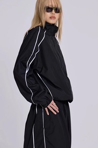 Ensemble coupe-vent imprimé personnalisé pour femme – Veste imperméable et pantalon de survêtement deux pièces, style streetwear, coupe ample, pour la course et les activités sportives - Product Image 6