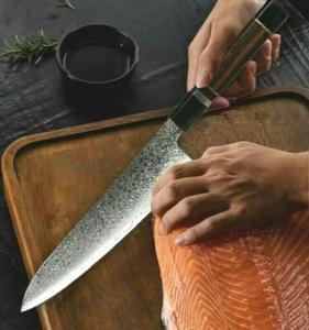 Handmade Damascus Steel Chef <b>Knife</b> <b>Sharp</b> Blade Wood Handle Non-Stick Coating Dishwasher Safe for Daily Kitchen Use - Product Image 3