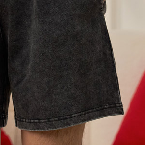 Pantalones Cortos de Algodón Vintage con Cintura Elástica para Venta, 100% Algodón, Estilo Urbano, Casuales, para Correr, Personalizados, con Lavado Ácido - Product Image 4