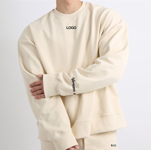 Sweat-shirt à col rond pour femme, manches longues, en coton tricoté respirant, style décontracté d'automne, imprimé lettres, style minimaliste - Product Image 1