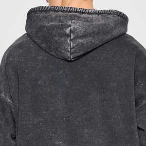 Sudadera con capucha ACID Wash para hombre, estilo streetwear personalizado, sudadera vintage de algodón con logotipo y diseño personalizados - Product Image 6