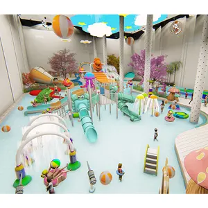 Indoor Children's Small Water Park Design Swimming Pool Fiberglass Slide Equipment Supplier
