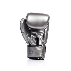 Nuevo Modelo de Guantes de Boxeo Fairtex Plateados Metálicos, Guantes de Piel Genuina para Muay Thai, Guantes de Sparring Profesionales con Logotipo Personalizado - Product Image 6