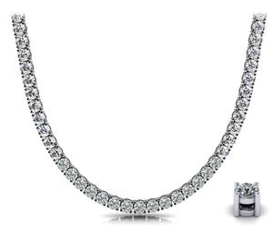 Collier tennis personnalisé en or 18 carats Elite, style Riviera à quatre griffes, diamants de laboratoire, bijoux pour la vente en gros et au détail - Product Image 4