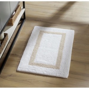 Tapis de bain en coton tufté antidérapant, fabriqué à la machine, écologique, rose, à motif floral, élégant et polyvalent, accessoire de salle de bain - Product Image 4