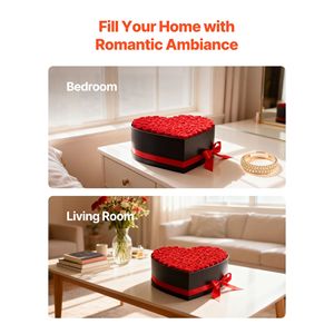 Caja con Forma de Corazón de Flores Eternas con 100 Rosas Frescas Preservadas, Ramo de Cumpleaños Inmortal para Mujer, Regalo Perfecto para Esposa - Product Image 6