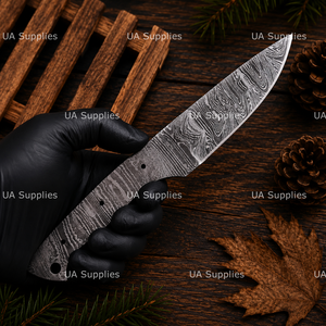 Cuchillo de Acero de Damasco Hecho a Mano Directo de Fábrica, Hoja Fija de Espiga Completa con Borde Biselado, Cuchillo Utilitario EDC para Exteriores, Venta al por Mayor OEM ODM - Product Image 5