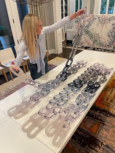 Décoration murale de luxe écologique personnalisée, chaînes décoratives en résine épaisse multi-usages - Product Image 5