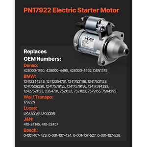 แรงบิดสูงมอเตอร์สตาร์ทสำหรับ BMW 3.0L L6ระบบสตาร์ท2008-2011สำหรับรถบรรทุกรุ่น17922 LRS02298 - Product Image 3