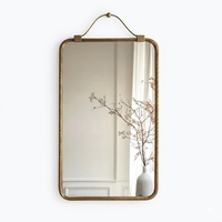 Indischer Direktlieferant Rechteckiger Gerahmter Wandspiegel Traditionelles Dekoratives Design Glasmaterial 5,0 mm Dicke