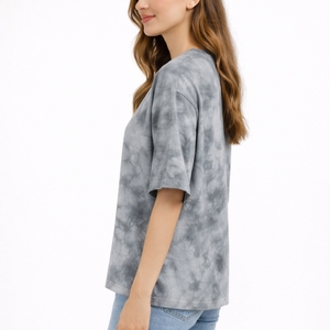 Camiseta de Algodón para Mujer, de Alta Calidad, Ligera, de Manga Corta, Cuello Redondo, Corte Ajustado, Informal, Transpirable, de Secado Rápido y Ecológica - Product Image 2