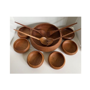 Bol de service en bois naturel pour les réunions de famille, présentoir à fruits frais et accents rustiques charmants pour la maison - Product Image 1