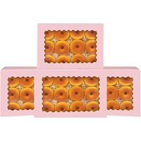 Boîte de papier traiteur beignets aux fraises écologique pour gâteau gaufre crêpe boulangerie pâtisserie serpent Bagel déjeuner fenêtre stratification mate