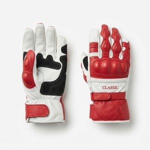 Guantes Clásicos de Cuero para Motociclismo, Guantes de Cuero Genuino para Motociclistas, Guantes de Cuero para Carreras, Unisex - Product Image 6