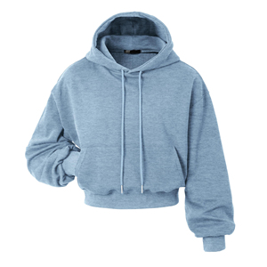 Haut court à capuche personnalisé pour femme, pull en polaire à manches longues, décontracté, pour l'entraînement, streetwear, mode, fournisseur OEM ODM marque privée - Product Image 1