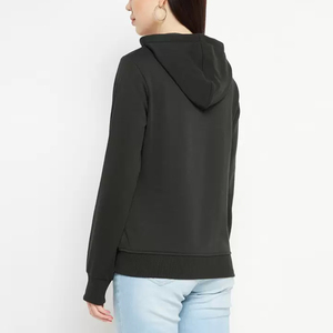 Sudadera con capucha para mujer, cómoda, de lana, informal, para invierno, sudadera con capucha de algodón relajada para el día a día, sudadera con capucha para mujer. - Product Image 2