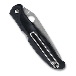 Cuchillos Plegables Premium con Mango Negro, Hoja de Acero Inoxidable con Punta Caída, Agarre Ergonómico con Orificio Redondo para el Pulgar y Bolsillo para Alambre Plateado - Product Image 4
