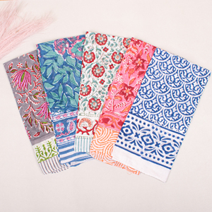 Cotton Floral Eco-Friendly Hand Block Printed Bandana Scarf Summer Handkerchief Unisex <b>Wrap</b> Breathable Ethnic Casual Wear - Product Image 4