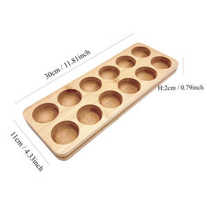 Wood <b>Egg</b> Rack Holder Natural Finish 10 Holes Dishwasher & Freezer Safe <b>Eco</b>-Friendly Kitchen Organizer Compact <b>Egg</b> Capacity - Product Image 3