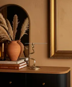 Porte-bougie décoratif de luxe, design moderne, en métal, pour table, centre de table pour mariage, hôtel - Product Image 5