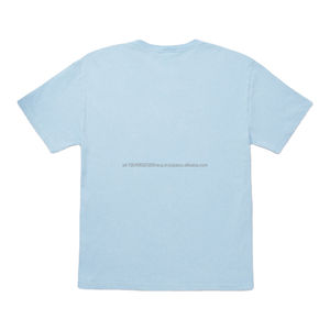 Camiseta de Hombre con Logotipo Personalizado, Lavada al Ácido, Talla Grande, Antiarrugas, 100% Algodón, Estilo Urbano Liso con Patrón Sólido, Estilo Largo - Product Image 6