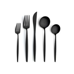 Stylish stainless steel metal cutlery set durable rust resistant flatware utensils for dining <b>table</b> kitchen restaurant hotel use - Product Image 5