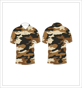 Polo à manches courtes en camouflage marron désert, sublimation, performance, décontracté, sport, impression personnalisée, respirant, unisexe - Product Image 6