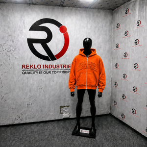 Sweat à capuche zippé vintage orange vieilli avec broderie graphique « Feel Lost But Im Back », coupe oversize, effet délavé, style streetwear - Product Image 3