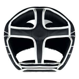 Protège-tête de boxe blanc avec passepoil, robuste, pour MMA et Muay Thai, unisexe, fabricant de marque privée - Product Image 4