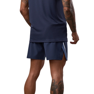 Pantalones Cortos Deportivos para Hombre, Color Azul Marino, con Abertura Lateral, Cintura Elástica con Cordón, para Gimnasio, Entrenamiento, Running, Ropa Deportiva Ligera - Product Image 2