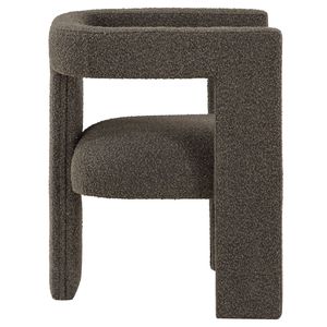 McKinley Chocolate Brown Boucle <b>Upholstered</b> Accent Side <b>Chair</b> for Living Room - Product Image 6