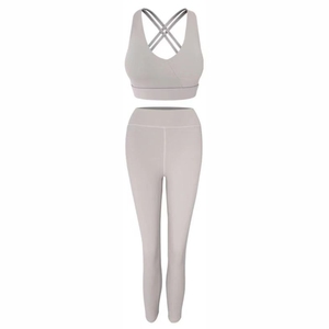 New Arrival Ladies Gym Short Sets Two Piece Sets Tight Fit Sports <b>Bra</b> With Seamless Shorts Sports Active Wear Yoga Sets - Product Image 1