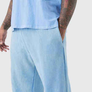<b>Men</b> Straight Casual Canvas <b>Pants</b> Dark Mid Elastic Waist 100% Cotton Breathable Midweight Knitted <b>Summer</b> Wear - Product Image 6
