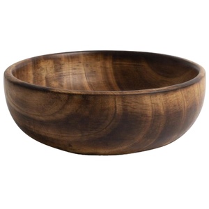 Handicrafts Acacia Wood Mixing <b>Bowls</b> Food <b>Serving</b> Eco Friendly Modern Art Antique Style Pasta Soup <b>Bowls</b> Tabletop Display Party - Product Image 1