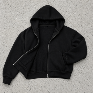 Men's 100% Cotton Full <b>Zip</b> Hoodie Fleece Sweatshirt Regular Fit <b>Zip</b> Up <b>Hooded</b> Jacket for Winter Casual Wear - Product Image 5