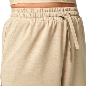 Personalizado de las mujeres Jogger pantalón alto transpirable pierna recta holgado hecho de algodón poliéster cuerda tela elástica Casual liso - Product Image 4