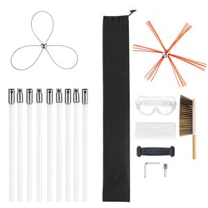 Kit Spazzola per Pulizia Camini Estensibile 30 Piedi con Doppia Testa per Caminetti - Product Image 1