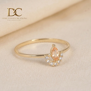 14KT Solid Yellow Gold Lab Grown <b>Diamond</b> Engagement <b>Ring</b> IGI Certified Jewelry With Lab Grown Morganite Bridal Gift for Women - Product Image 3
