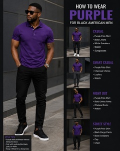 Custom Logo Men’s <b>Polo</b> <b>Shirt</b> <b>Purple</b> Cotton Polyester Short Sleeve Plain <b>Polo</b> T <b>Shirt</b> OEM ODM Casual Golf <b>Polo</b> <b>Shirts</b> for Men - Product Image 5