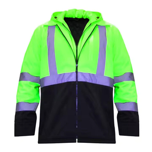 Waterproof Windproof Hooded Wool <b>Lining</b> Breathable Men's Safety <b>Jackets</b> Front Logo Regular Sleeve Outclass Quality Safety <b>Jacket</b> - Product Image 1