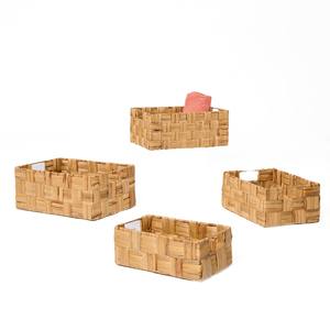 ตะกร้าเก็บของสานมือทรงสี่เหลี่ยมผืนผ้าจากผักตบชวา สไตล์วินเทจ เป็นมิตรกับสิ่งแวดล้อม สินค้าตกแต่งบ้านจากธรรมชาติขายดีที่สุดสำหรับตลาดส่งออก - Product Image 4