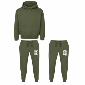 Ensemble de survêtement décontracté et respirant en coton 100 % pour homme, grande taille, avec logo personnalisé OEM, deux pièces, style streetwear et sportswear - Product Image 4