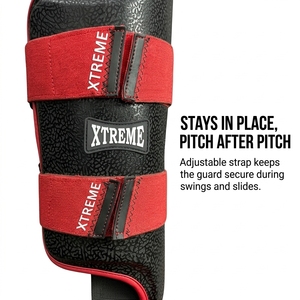 Protège-tibias de baseball en gros, protège-jambes pour frappeurs, protège-jambes de protection pour le baseball avec double fermeture à sangle, équipement sportif pour jeunes et adultes - Product Image 2