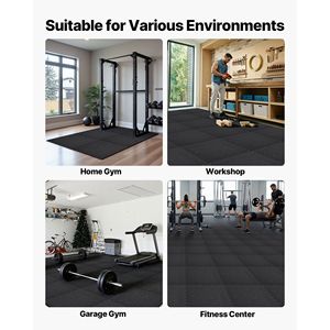 Set di 12 Tappetini Puzzle in Schiuma EVA ad Alta Densità 24 X 24 X 0,4 cm, Pavimentazione Protettiva Interconnessa in Gomma Morbida per Fitness - Product Image 6
