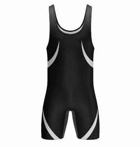 Combinaison de lutte pour hommes adultes, tenue d'entraînement de boxe, couleur et logo personnalisés, 100% polyester, séchage rapide, respirant - Product Image 4