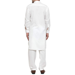 Ensemble Shalwar Kameez pour homme, respirant, décontracté, pour l'hiver, couleur unie, grande taille, tissu tricoté toutes saisons, évacuation de l'humidité, séchage rapide - Product Image 4