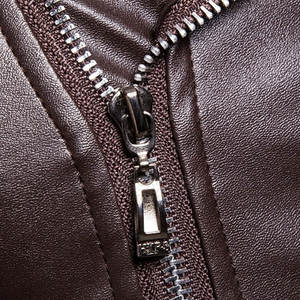 แจ็คเก็ตหนังคุณภาพพรีเมียมขายดีที่สุด สวมใส่สบาย ระบายอากาศได้ดี แจ็คเก็ตหนังสำหรับผู้ชายสำหรับฤดูหนาว วางจำหน่ายออนไลน์ - Product Image 5