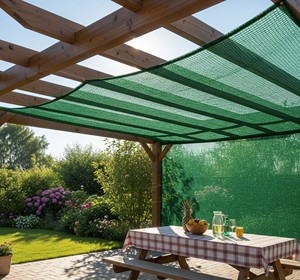 Green <b>Plastic</b> <b>Mesh</b> Net Fence Outdoor Protective Screen for Yard Garden Playground Field - Product Image 2