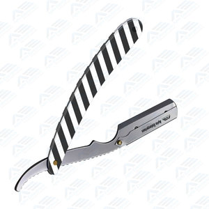 Nouveau rasoir à Double anneau avec poignée rasoir de sécurité en acier inoxydable pour coupe de cheveux barbe et sourcils toilettage outils de rasage - Product Image 5