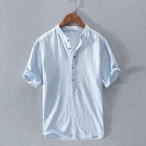 เสื้อเชิ้ตผู้ชายแขนยาวแบบถัก ผ้าเนื้อปานกลาง - Product Image 4